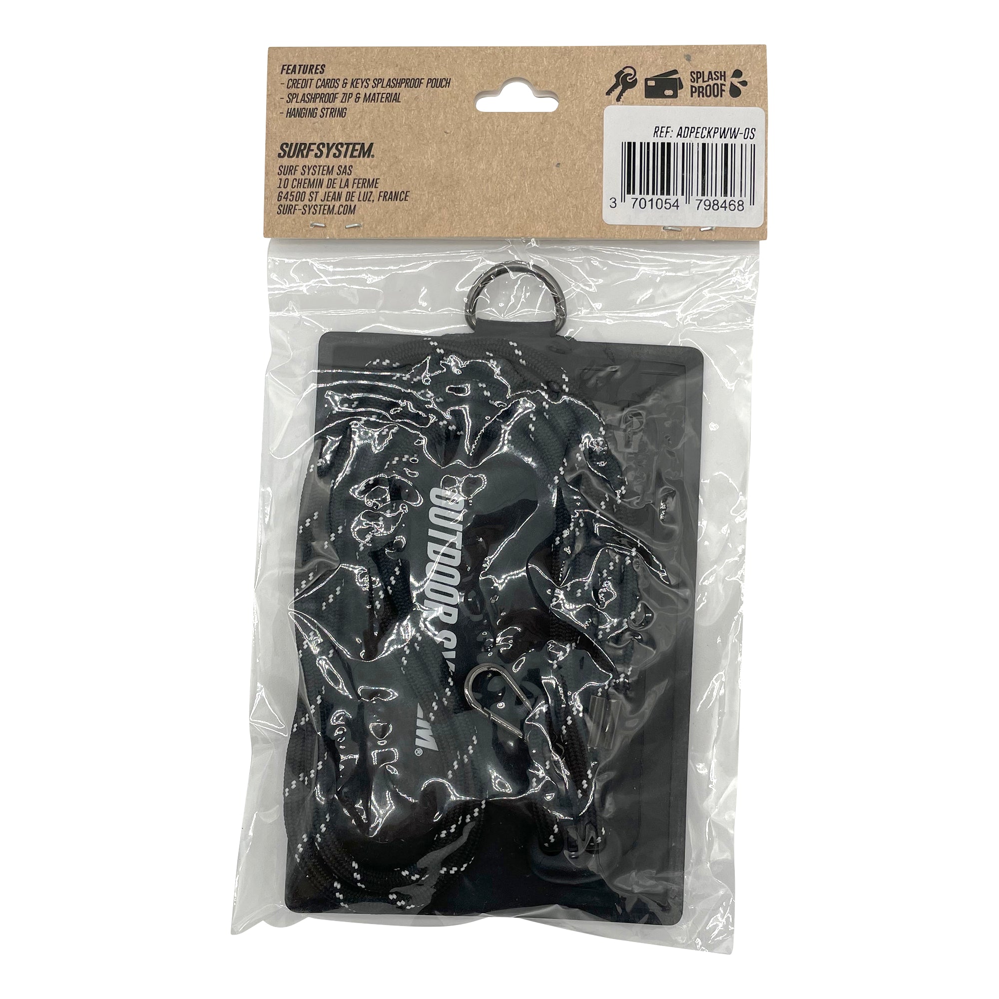 OUTDOOR SYSTEM - Translucent water-resistant pocket for cards and keys