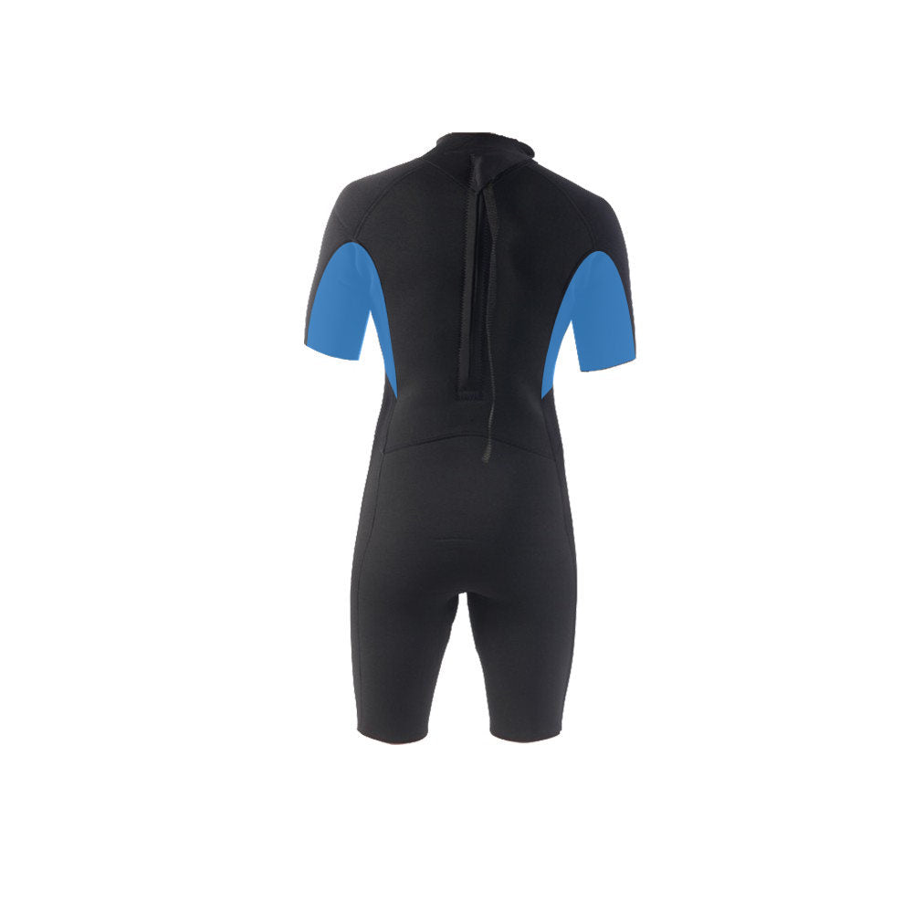 STORM - Combinaison de surf Junior - Shorty 2/2mm - Back Zip - Black / Blue