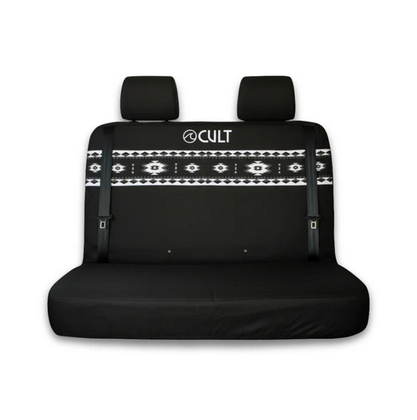 CULT - Funda protectora doble, asiento trasero California Van - Aztec Negro