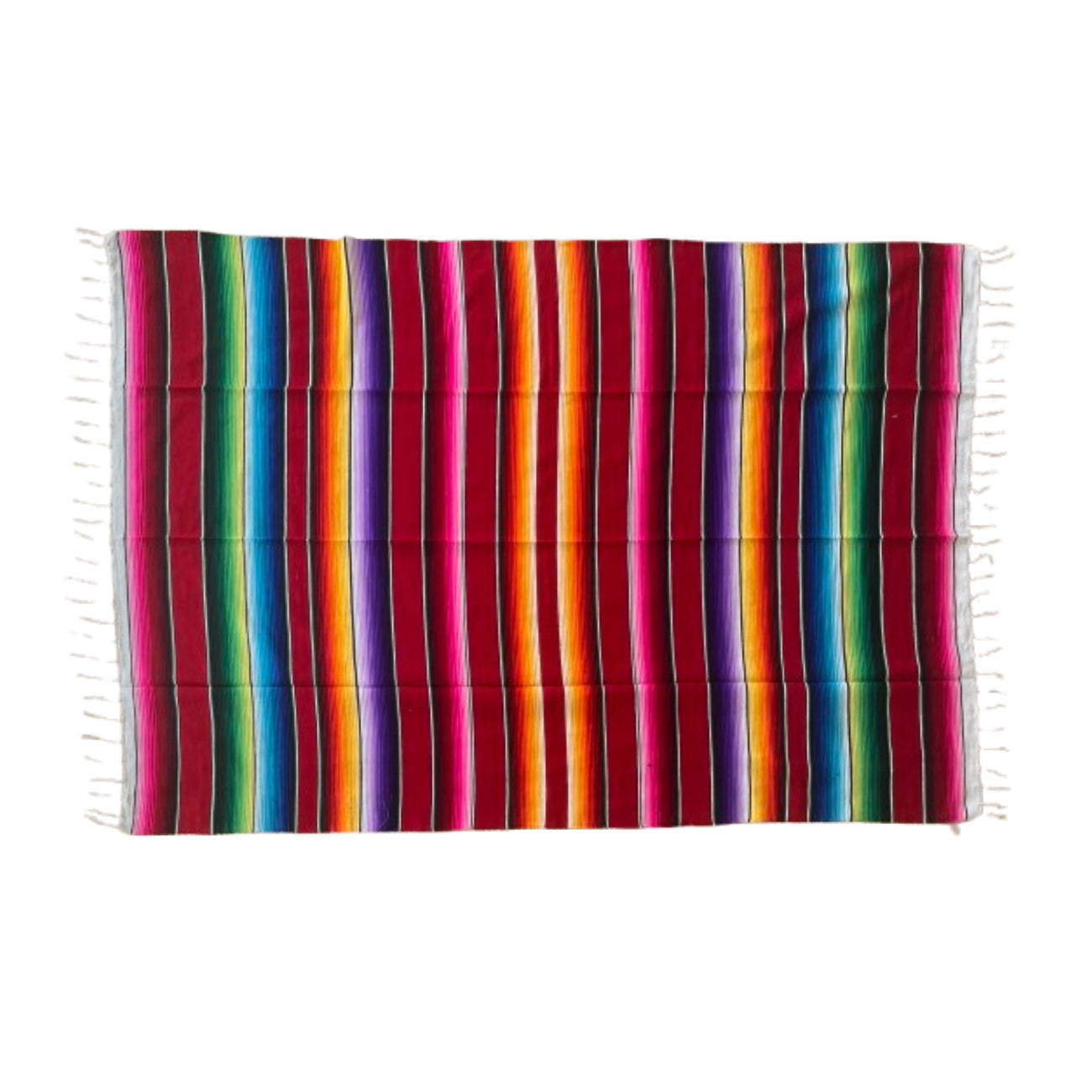 Woodstockshop - Couverture Mexicain à rayures - Red