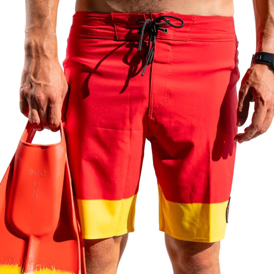 DA FIN - Boardshort - Red / Yellow