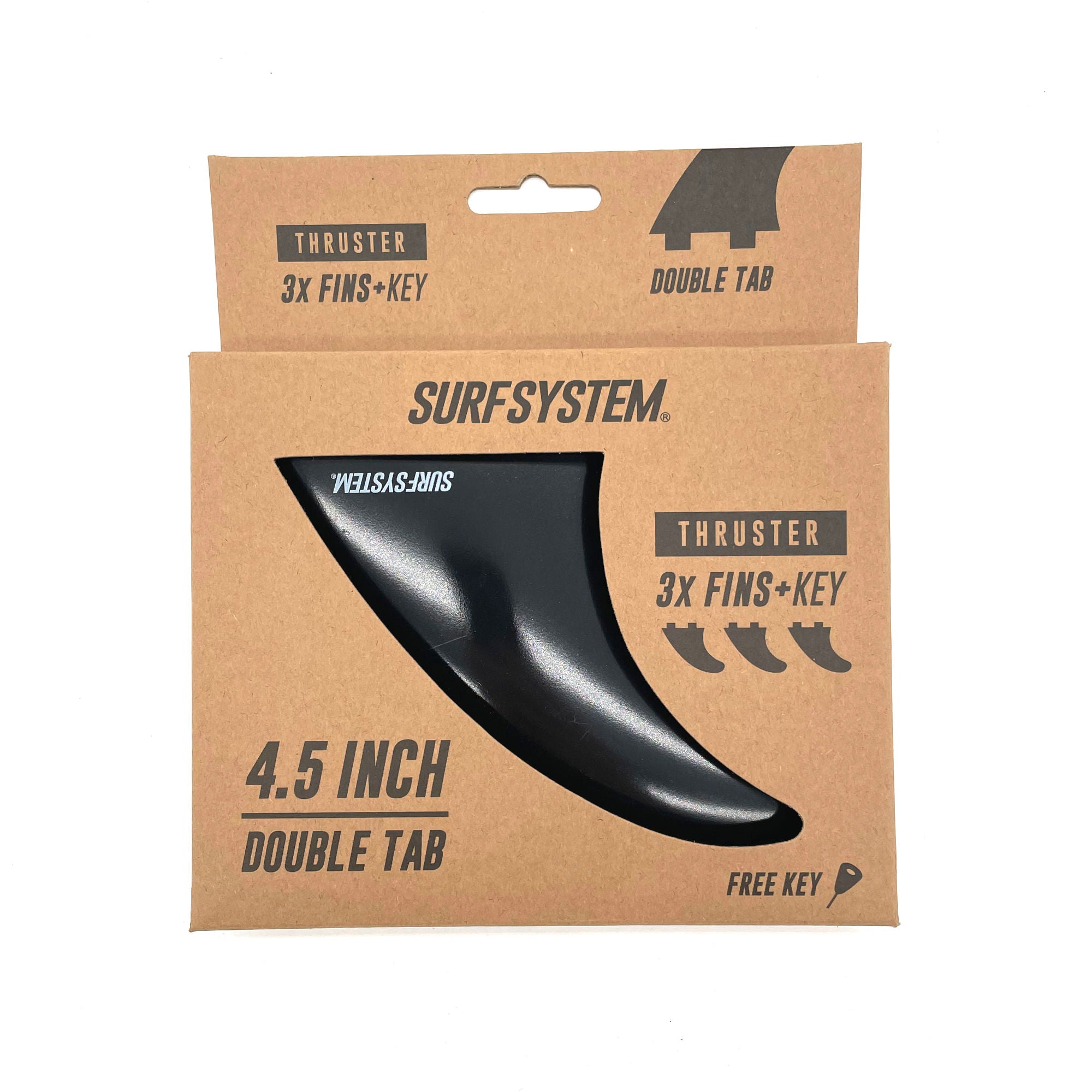 SURF SYSTEM - Set de 3 dérives avec clé - Thruster - FCS Compatible - Black