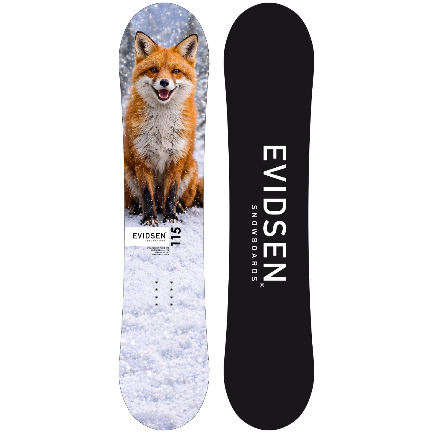 EVIDSEN SNOWBOARDS - Planche de Snowboard JUNIOR - Foxy - 115cm