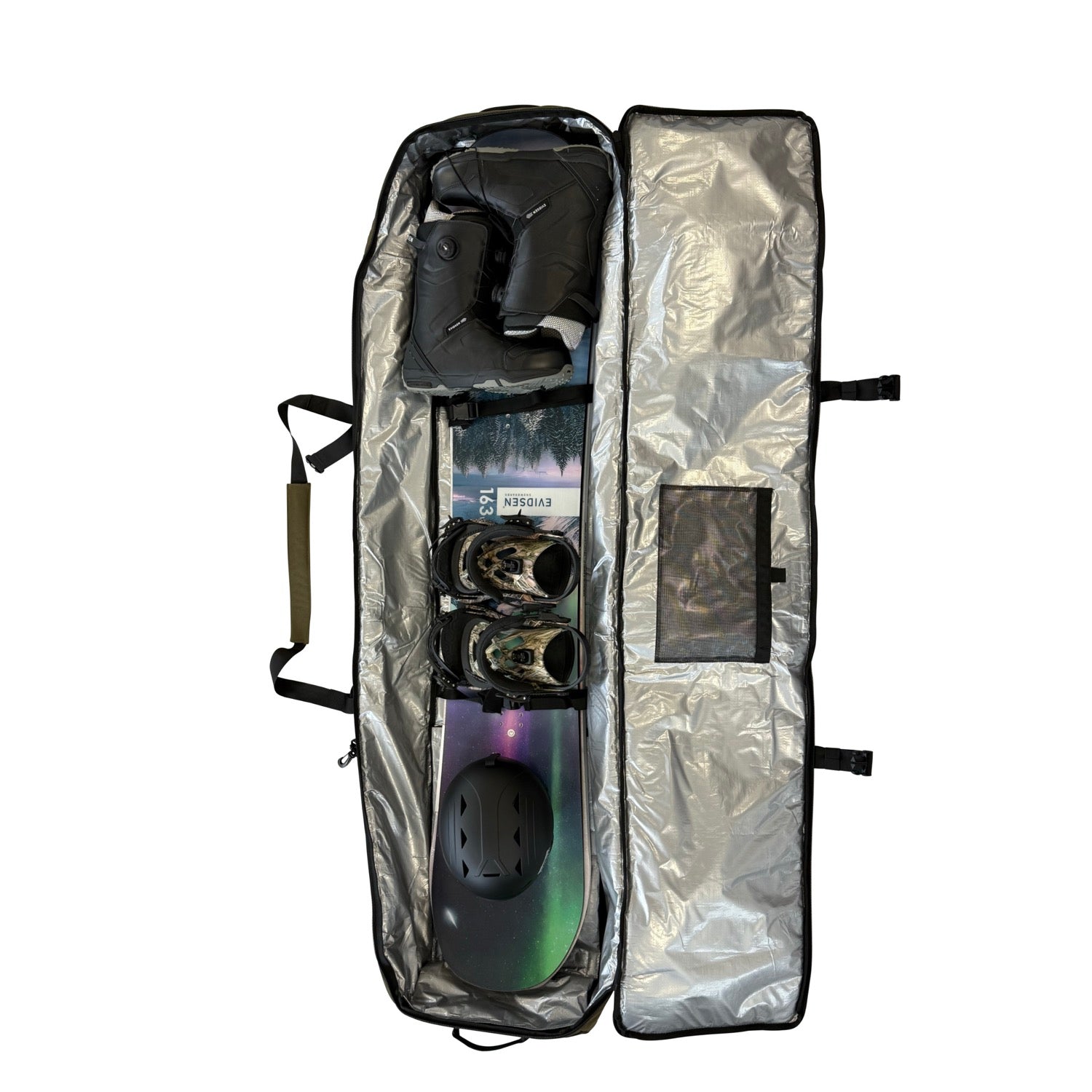 EVIDSEN - Bolsa de snowboard de viaje con ruedas TROMSØ - Negra