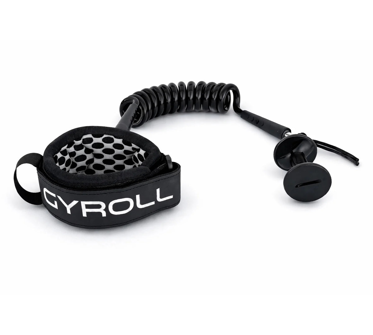 GYROLL - Atlas Biceps Bodyboard Leash - Black / White