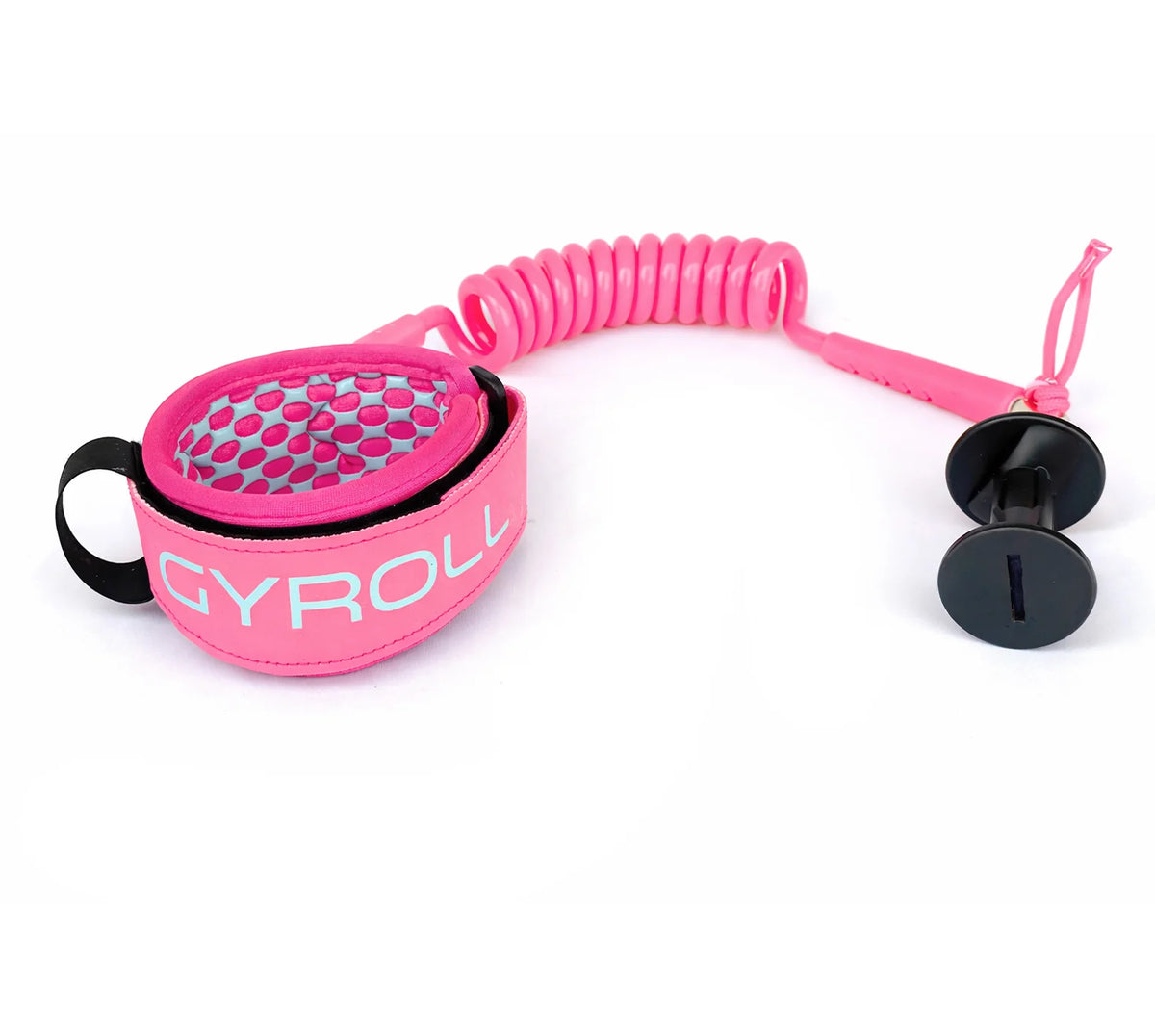 GYROLL - Atlas Biceps Bodyboard Leash - Pink /Aqua