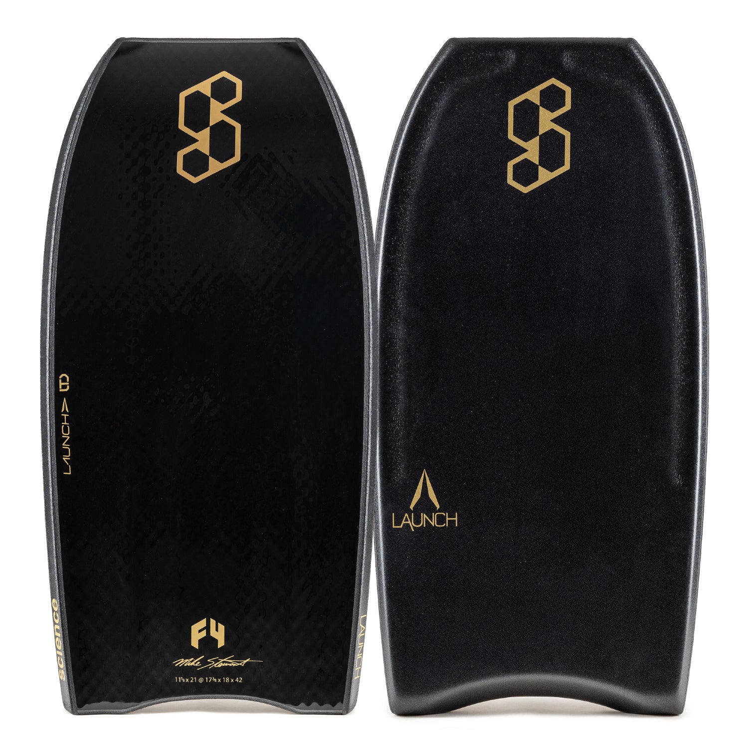 Science Bodyboard - Launch LTD Quad Vent F4 PP 1.9 - Black / Black