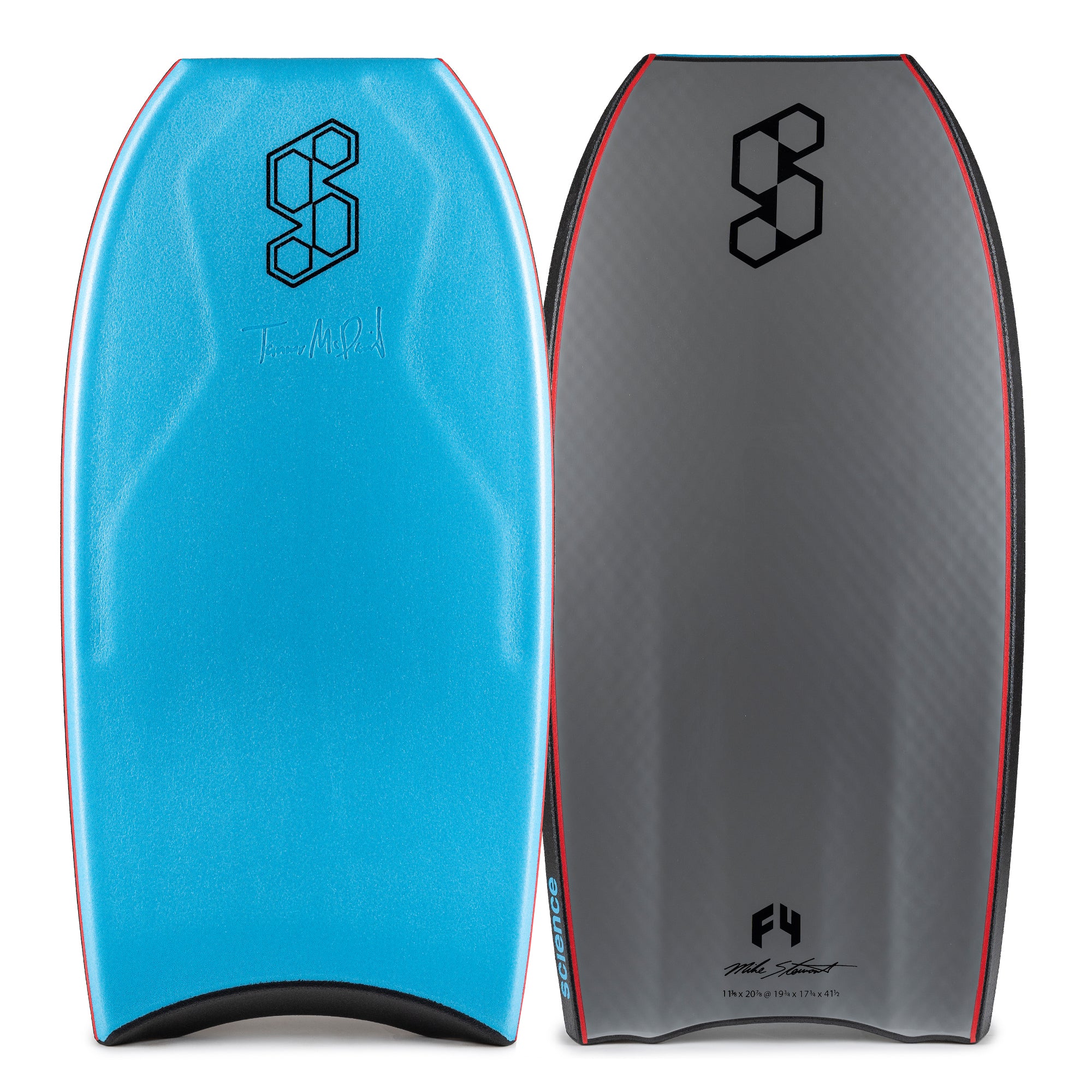 Science Bodyboard - Tanner LTD PP Tri Quad F4 - Aqua / Silver