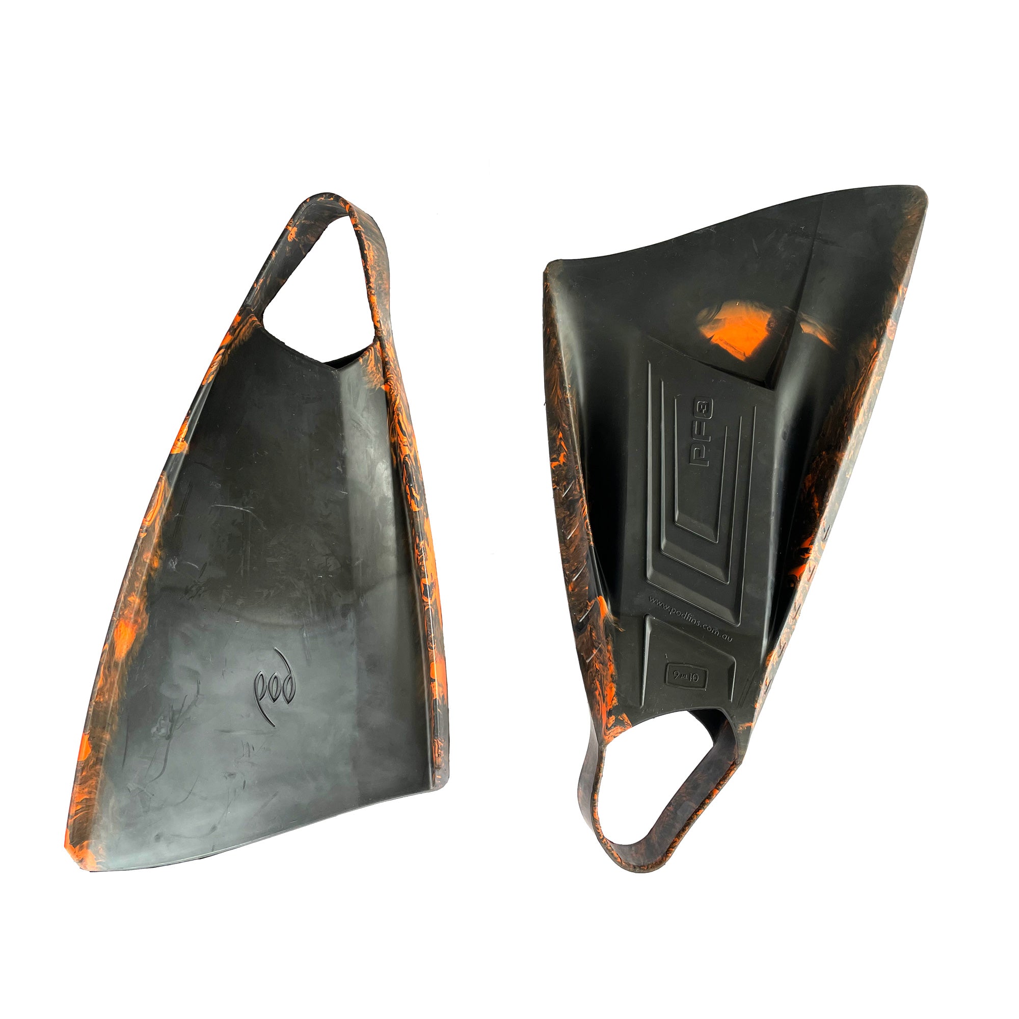 POD - PF3 EVO - Palmes Bodyboard - Black / Orange