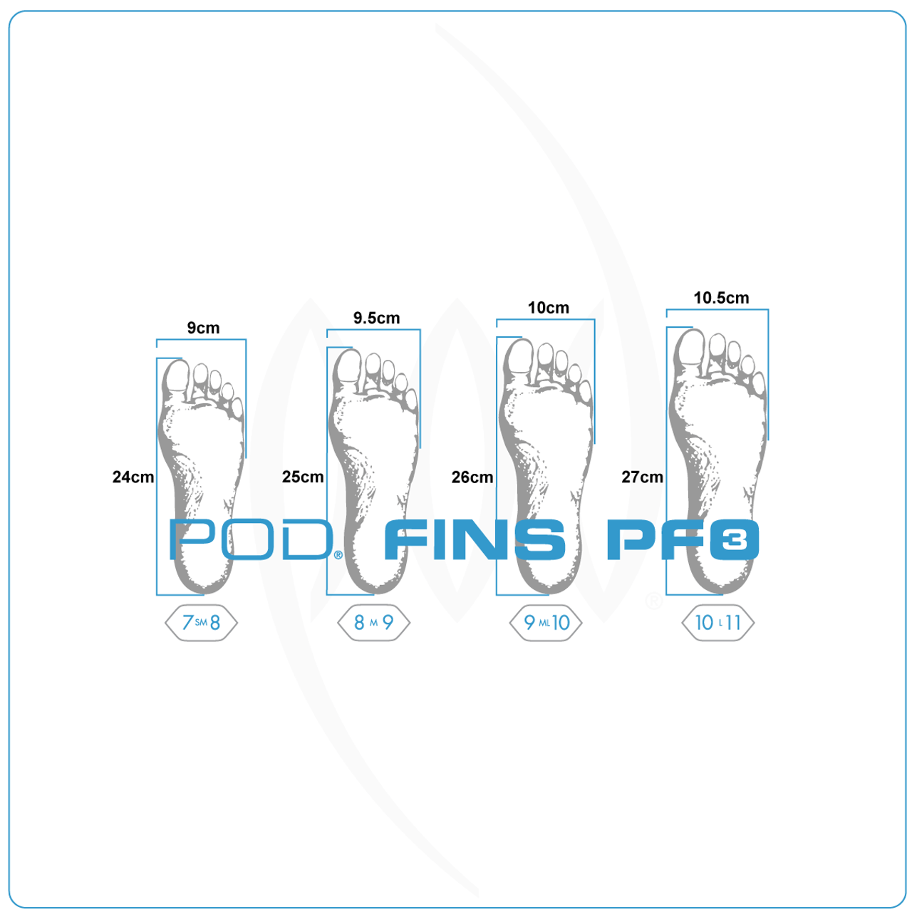 POD - PF3 EVO - Palmes Bodyboard - Black / Orange