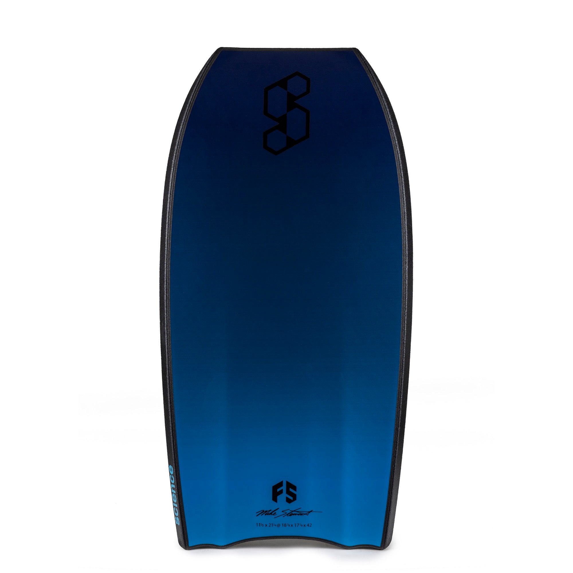Science Bodyboard - Pro Flare Serie F5 (PP) - Tri Quad Vent - Black / Aqua
