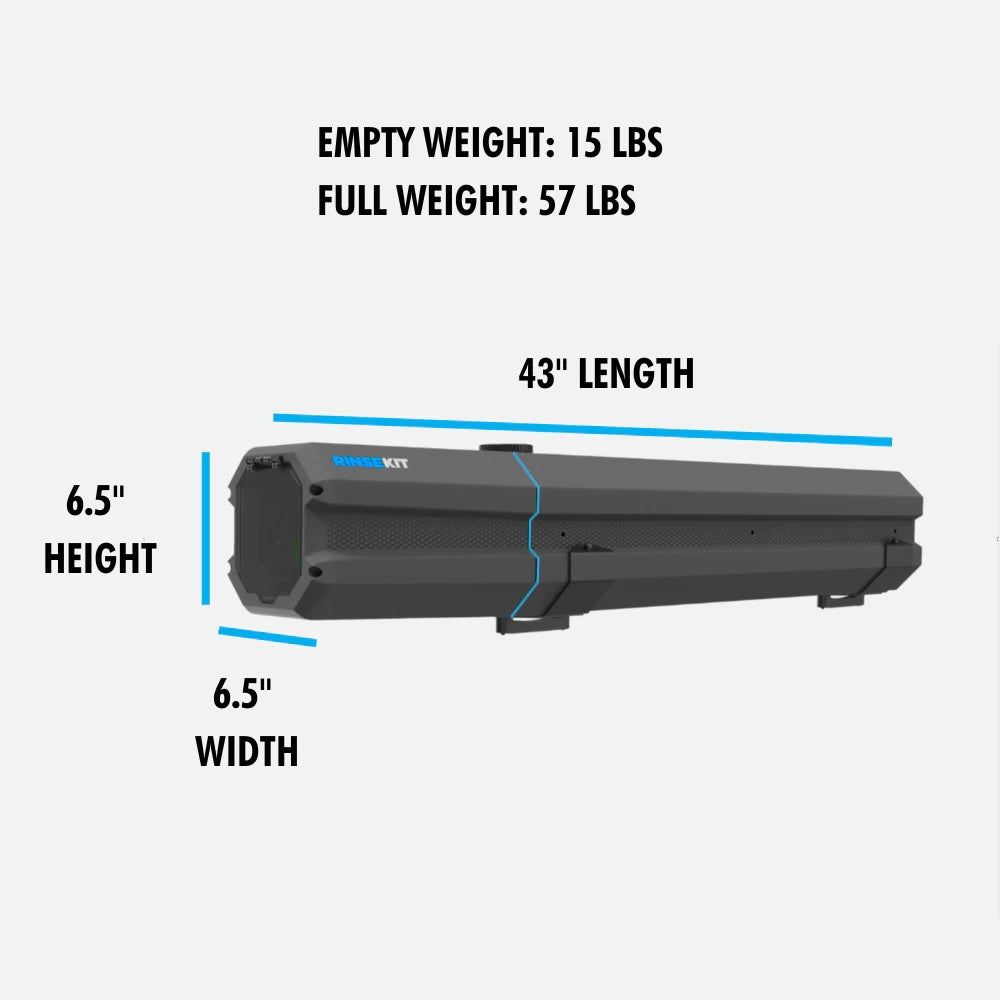 RINSEKIT RACK - Stand-alone portable shower (with Battery) - Black