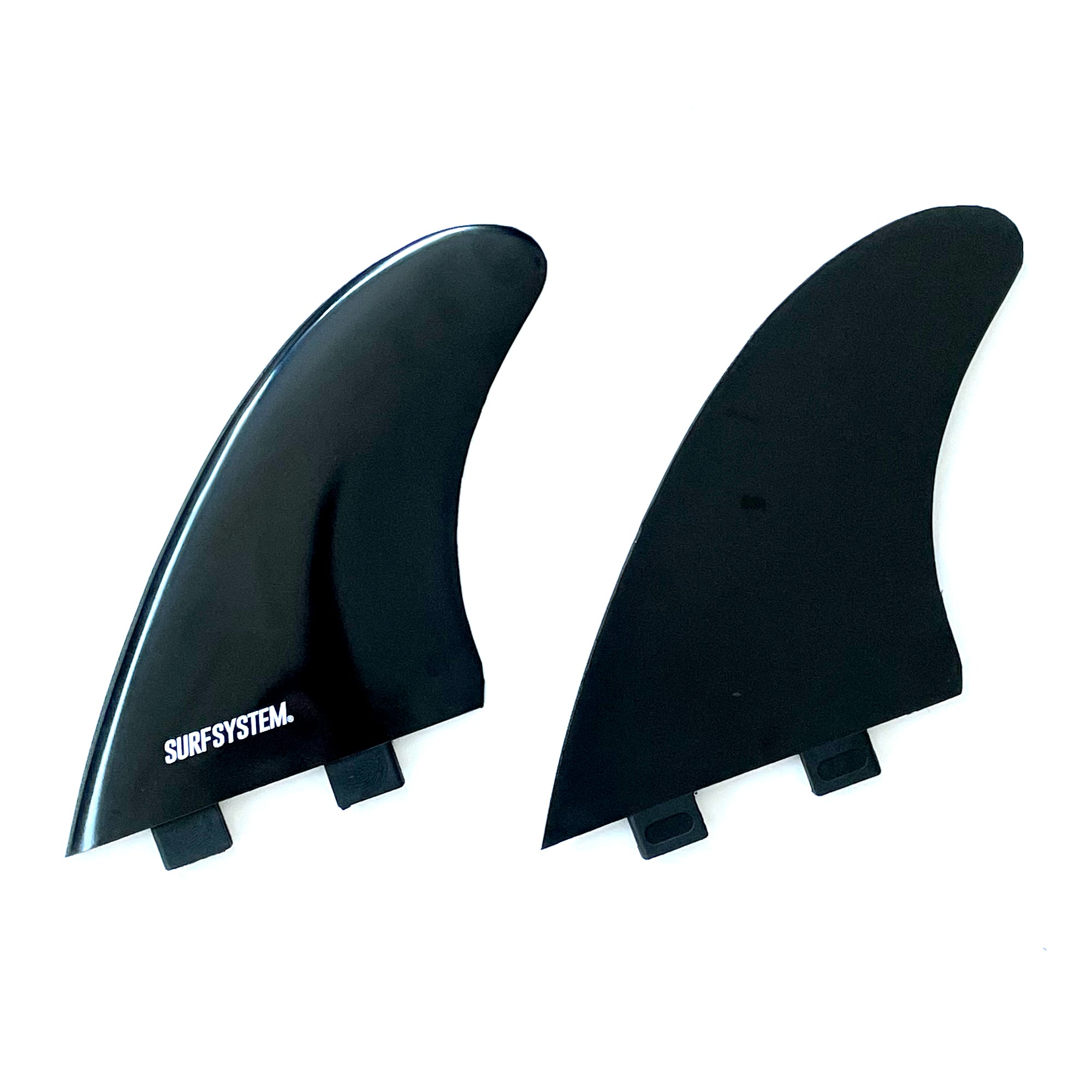 SURF SYSTEM - Set of 2 fins with Key - Twin - FCS Compatible - Black