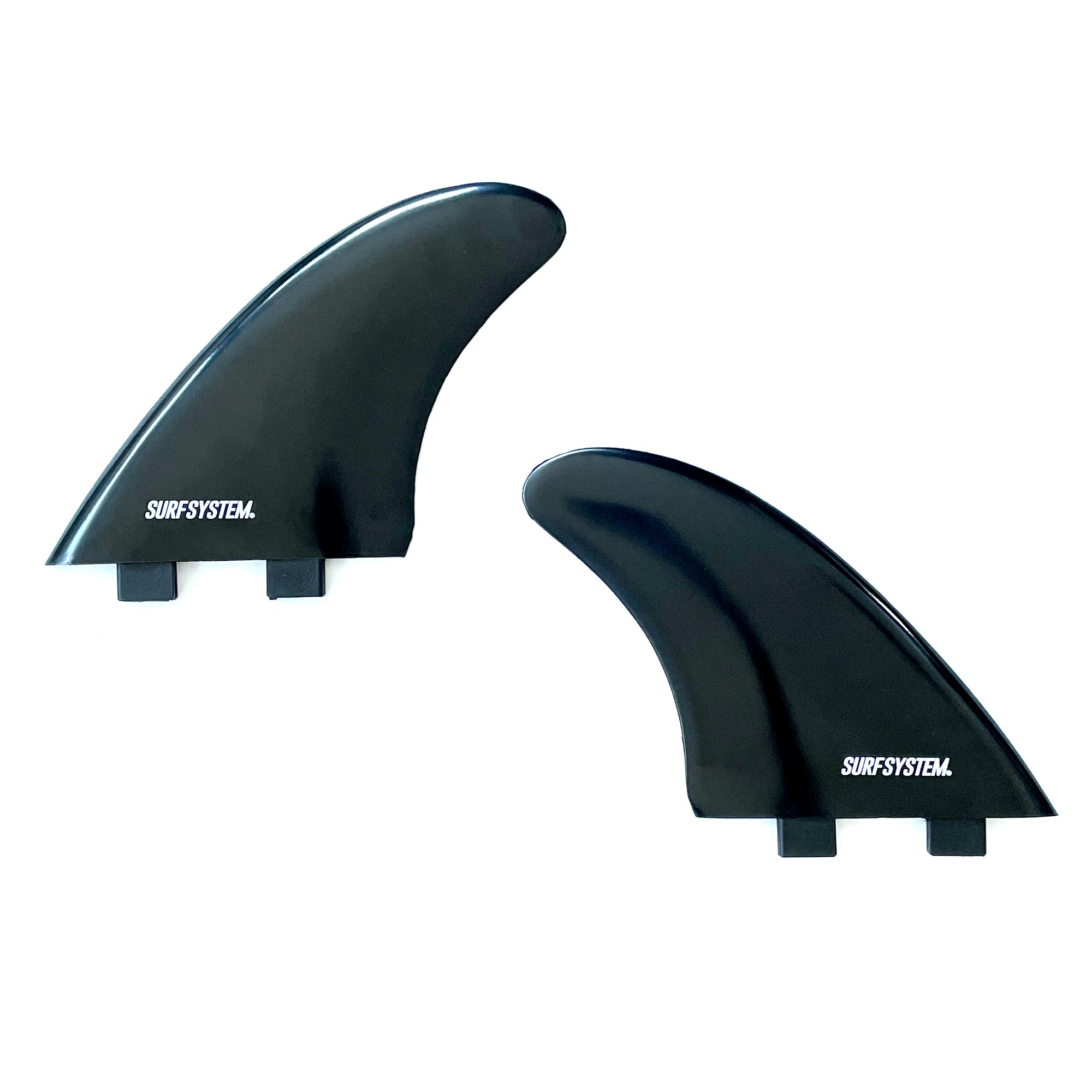 SURF SYSTEM - Set of 2 fins with Key - Twin - FCS Compatible - Black