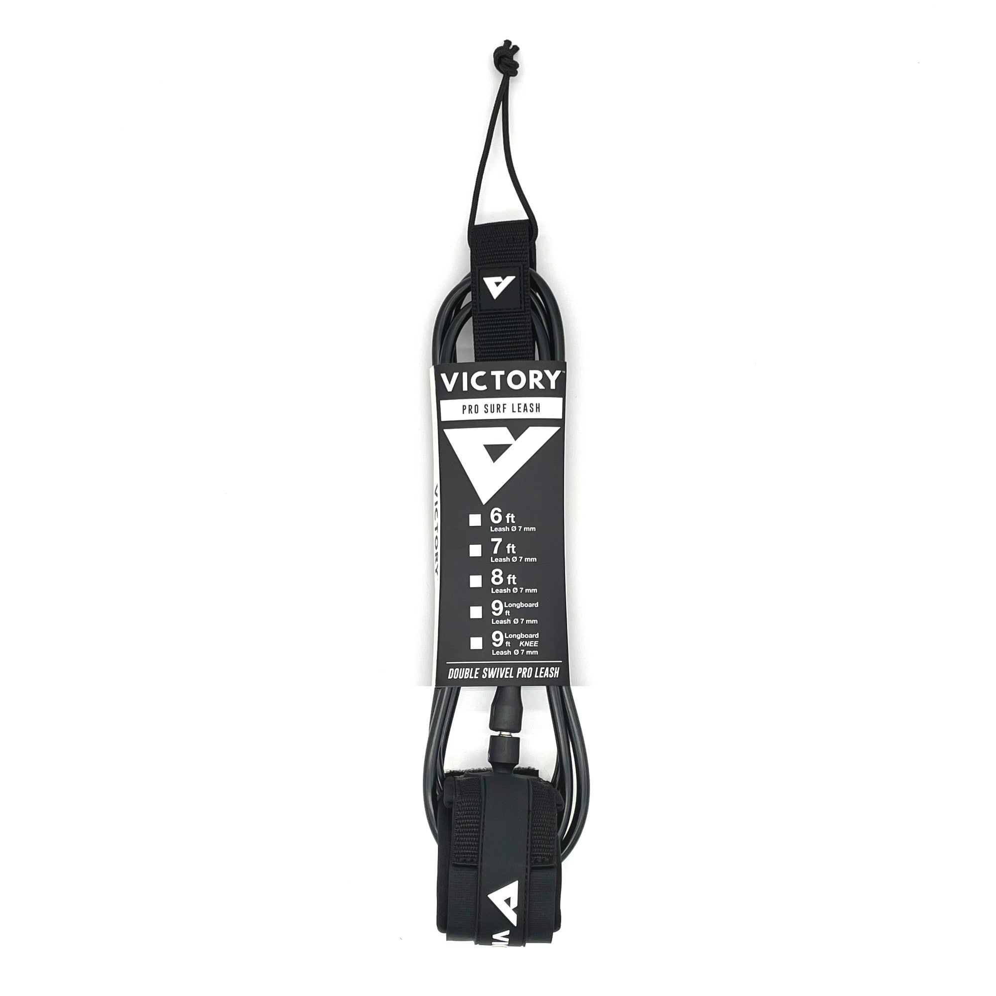 VICTORY - Surf Leash PRO 9' - Matte Black