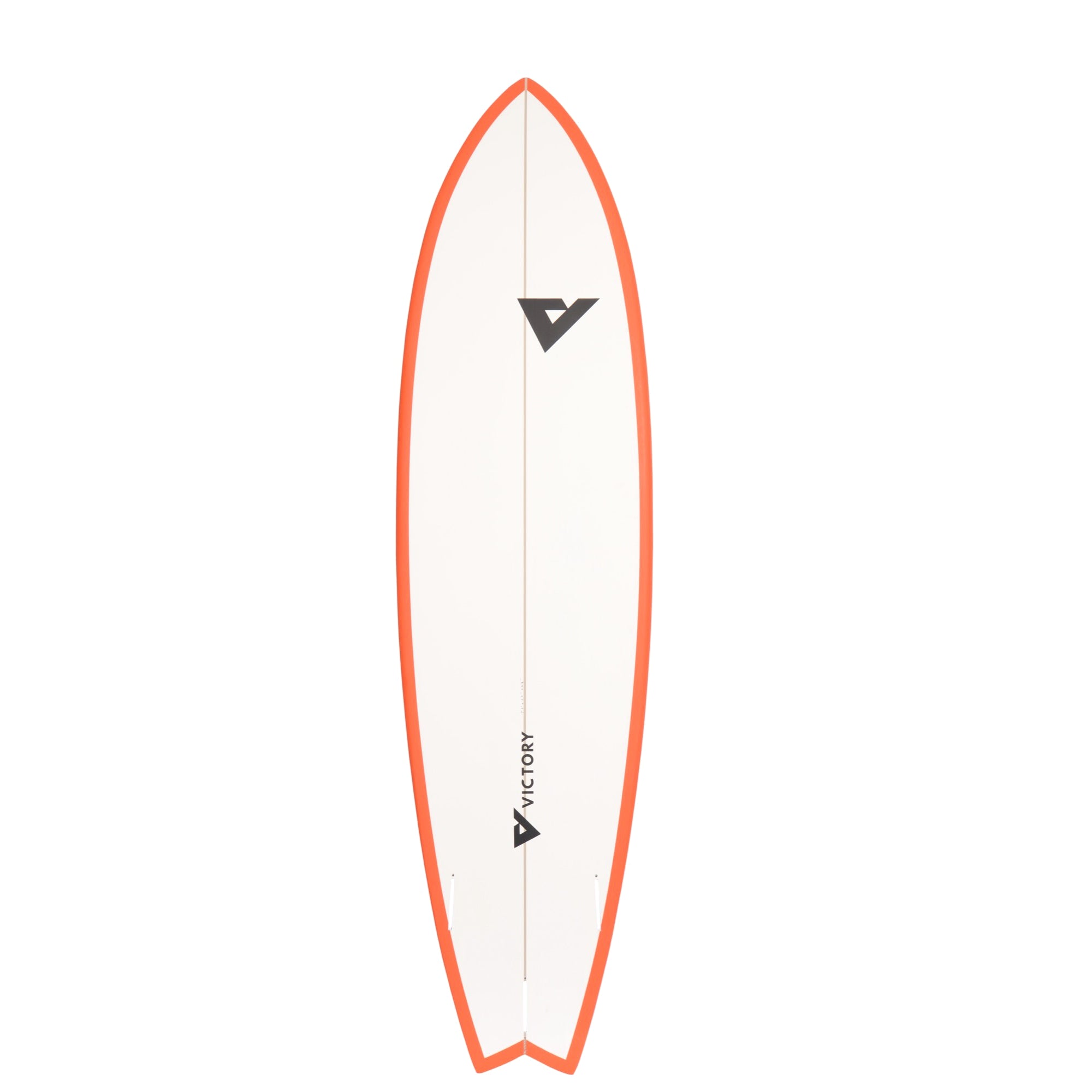 Victory Surfboards - Long Fish - Epoxy - Futures - Matt Orange / White