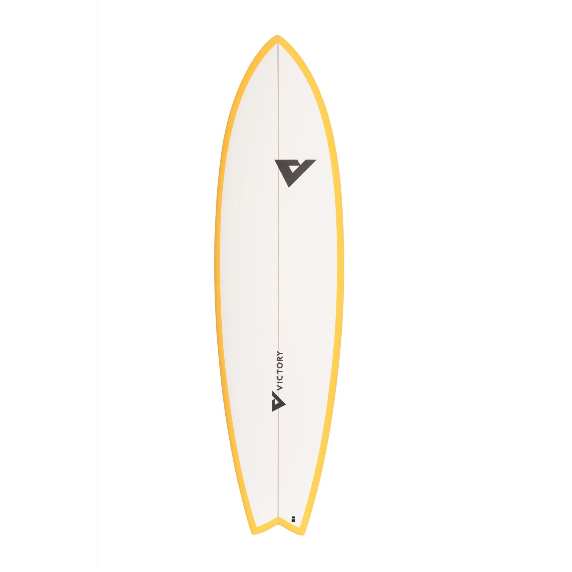 Victory Surfboards - Long Fish - Epoxy - Futures - Matt Yellow / White