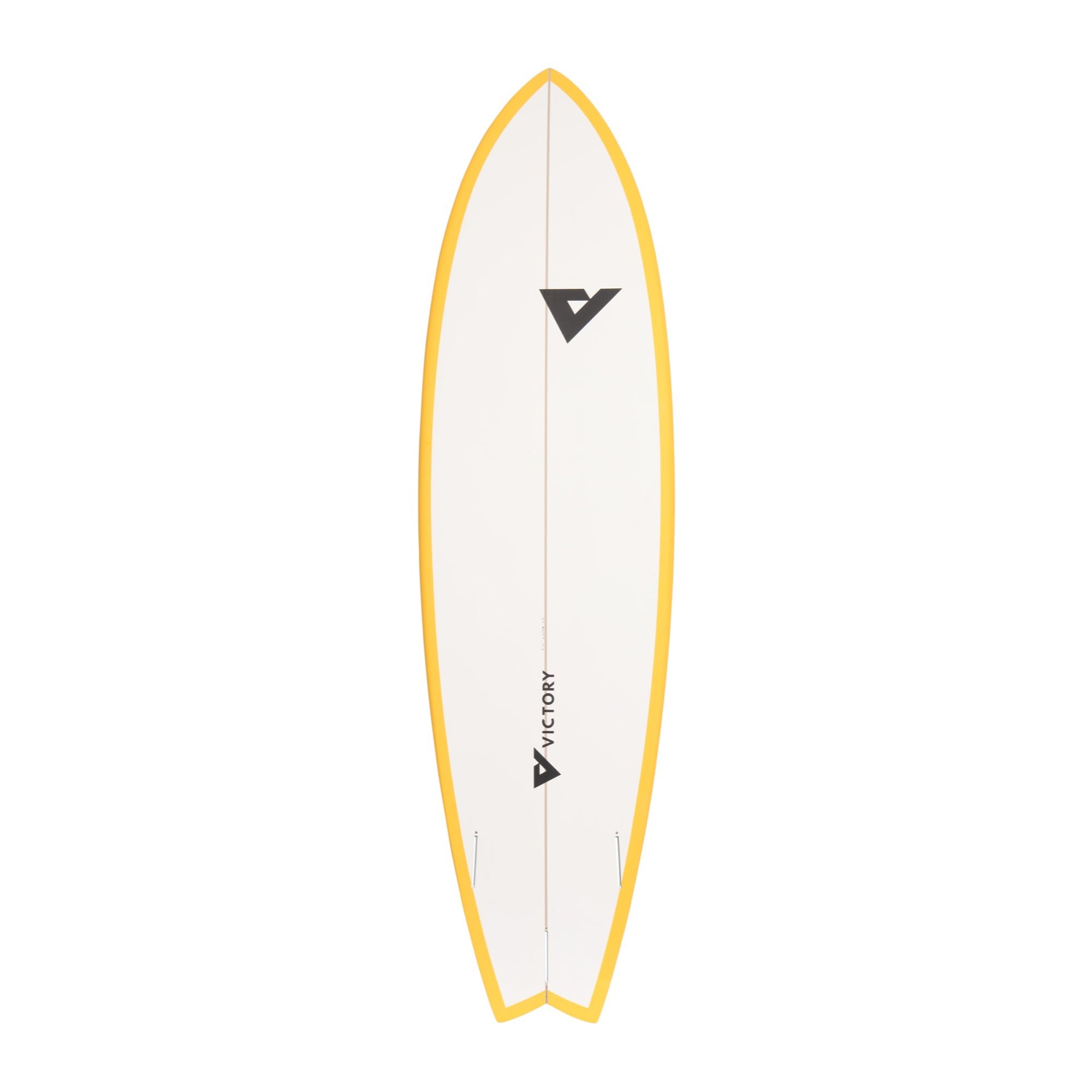 Victory Surfboards - Long Fish - Epoxy - Futures - Matt Yellow / White