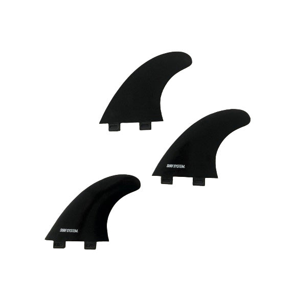 SURF SYSTEM - Juego de 3 quillas - Thruster - FCS - Negro