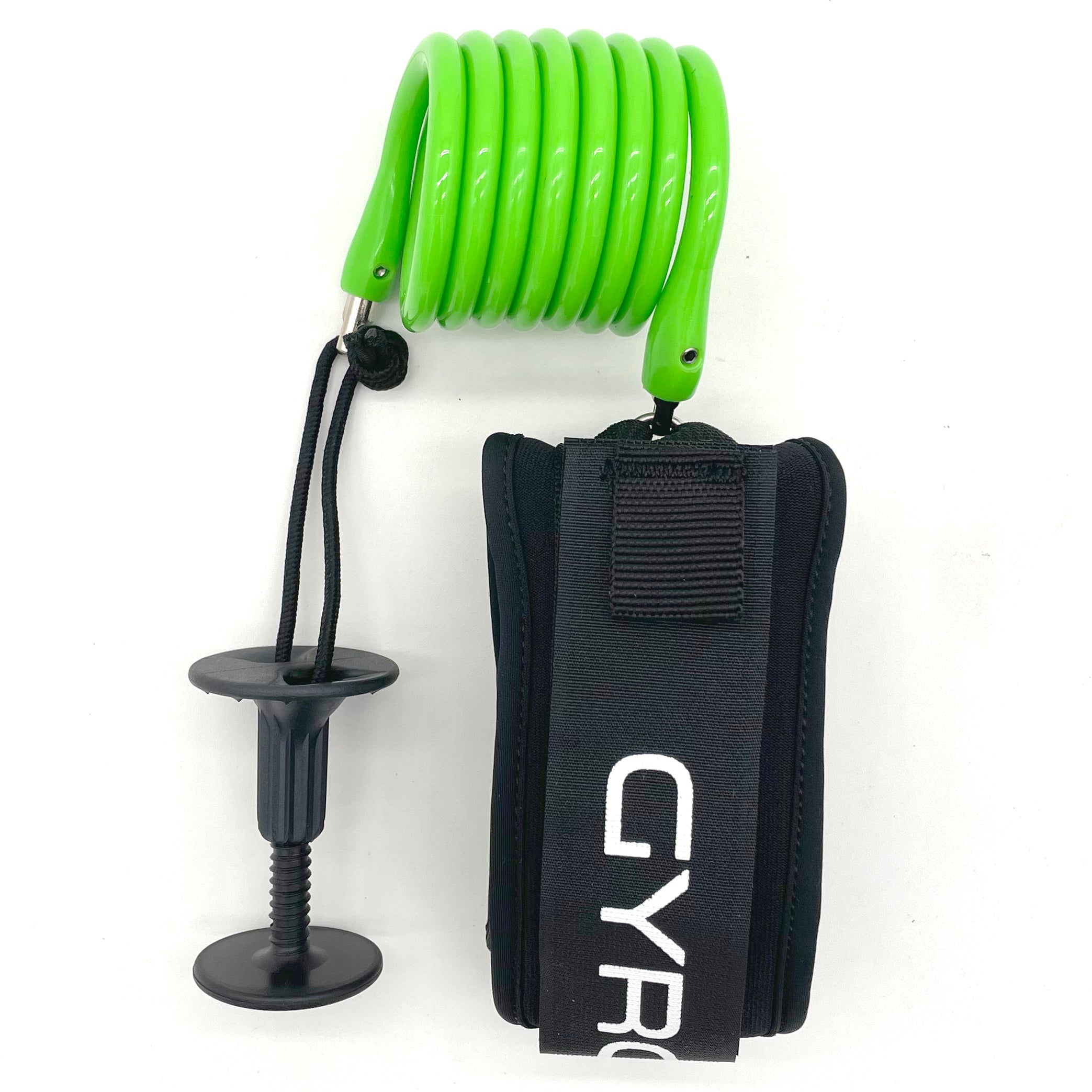 Bodyboard GYROLL Variable biceps leash - Lime
