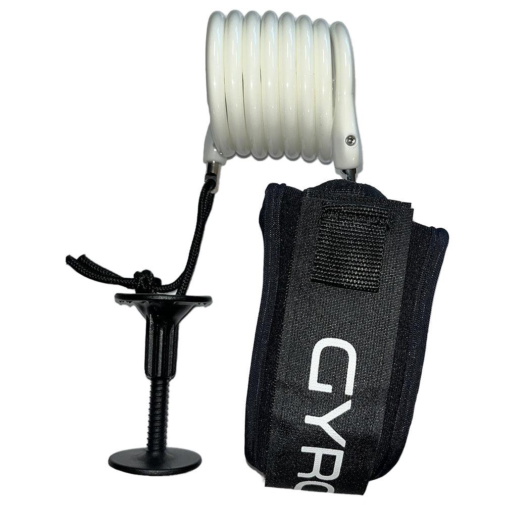 Bodyboard GYROLL Variable Arm Bicep Leash - White