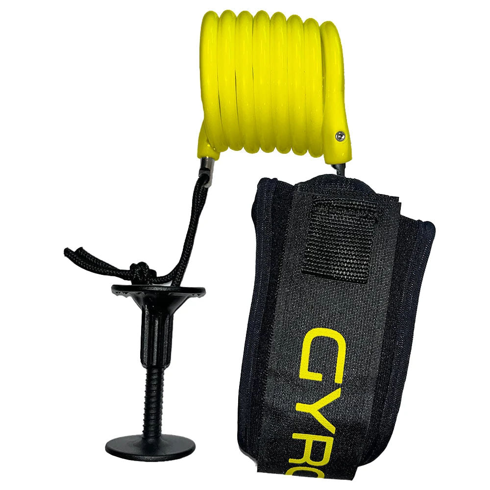 GYROLL Variable Arm Bodyboard Biceps Leash - Yellow