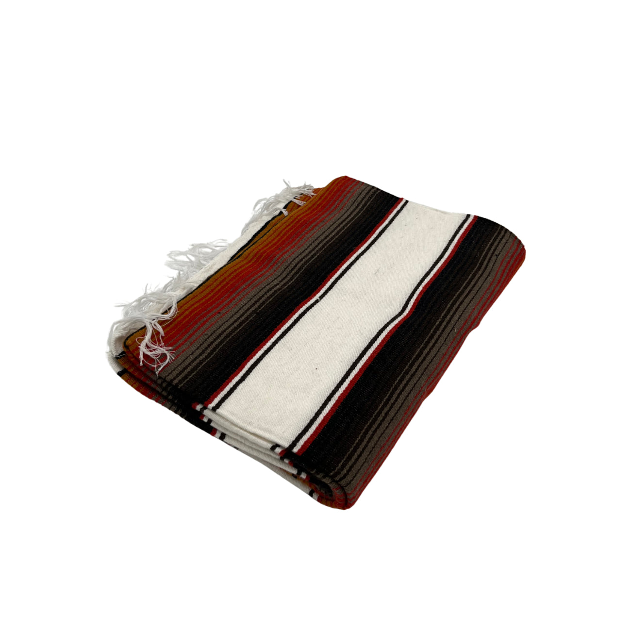 Woodstockshop - Couverture Mexicain à rayures - Brown