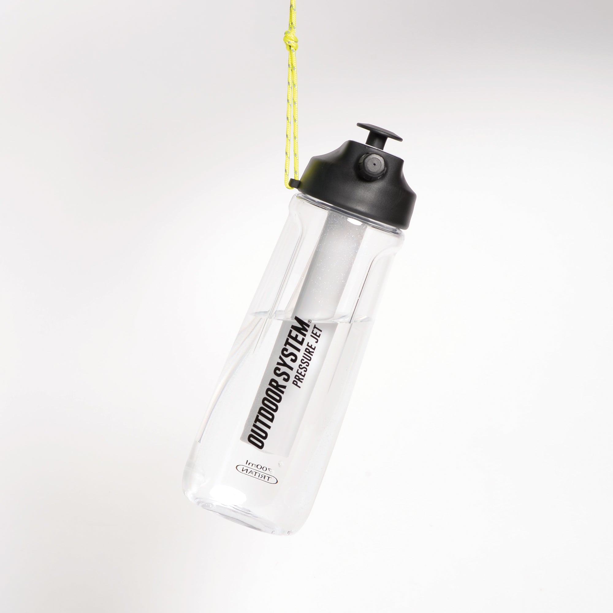 Outdoor System - Botella de agua multifunción - Chorro a presión 700ML - Negro