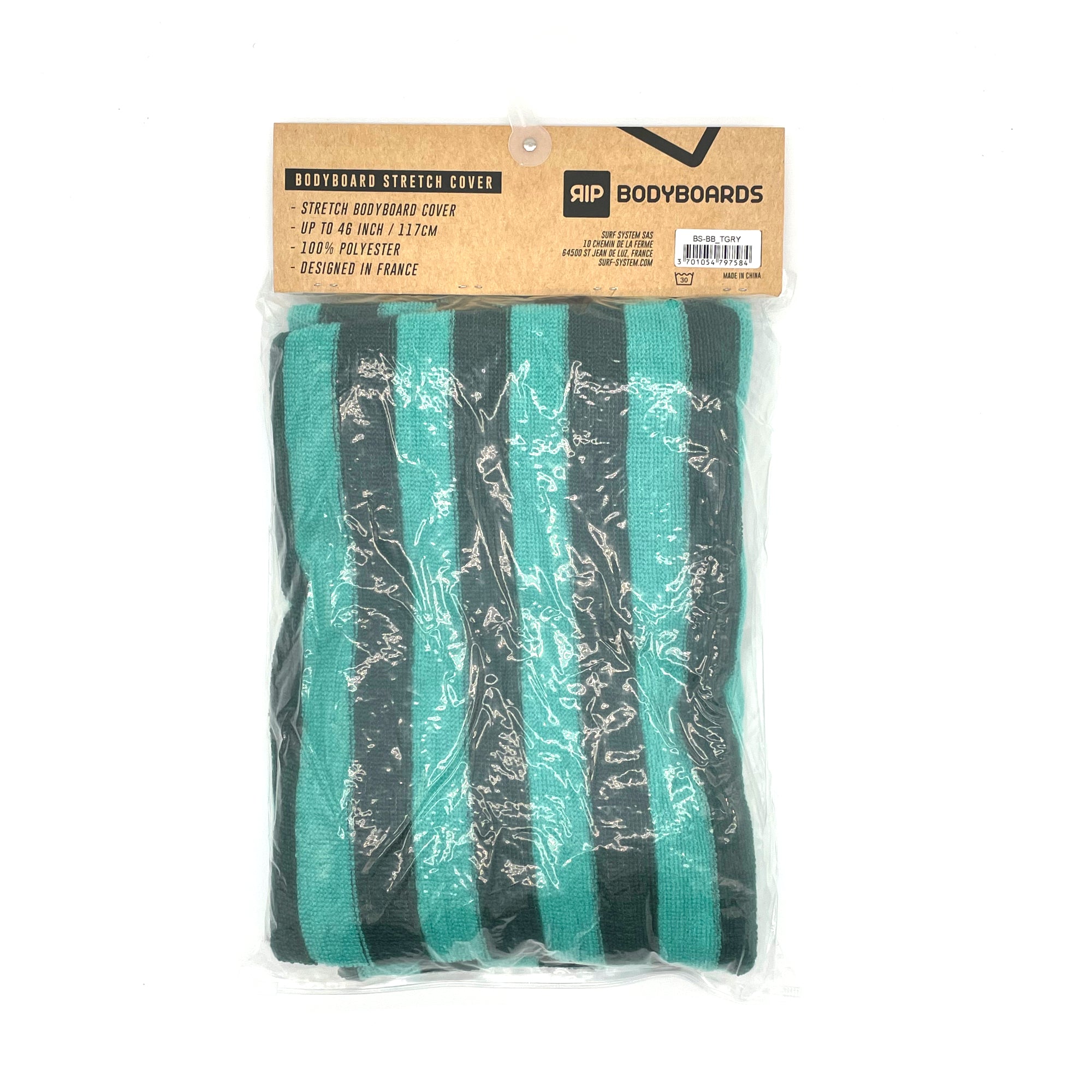RIP Bodyboard - Housse chaussette Bodyboard Stretch - Turquoise / Grey