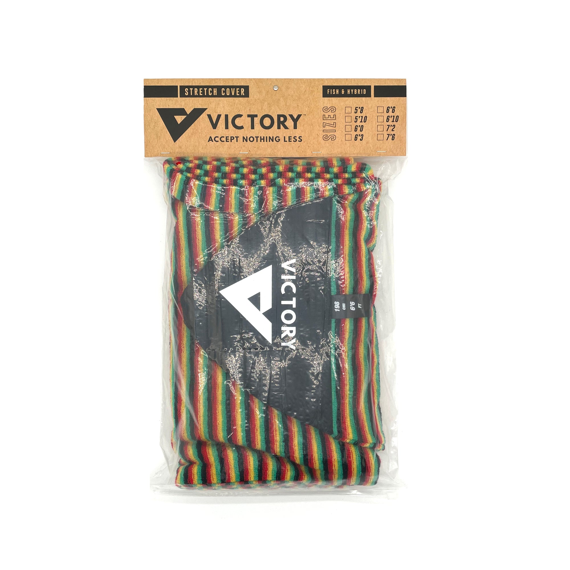 VICTORY - Housse chaussette surf - Retro / Fish / Hybrid - 6'10 - Rasta