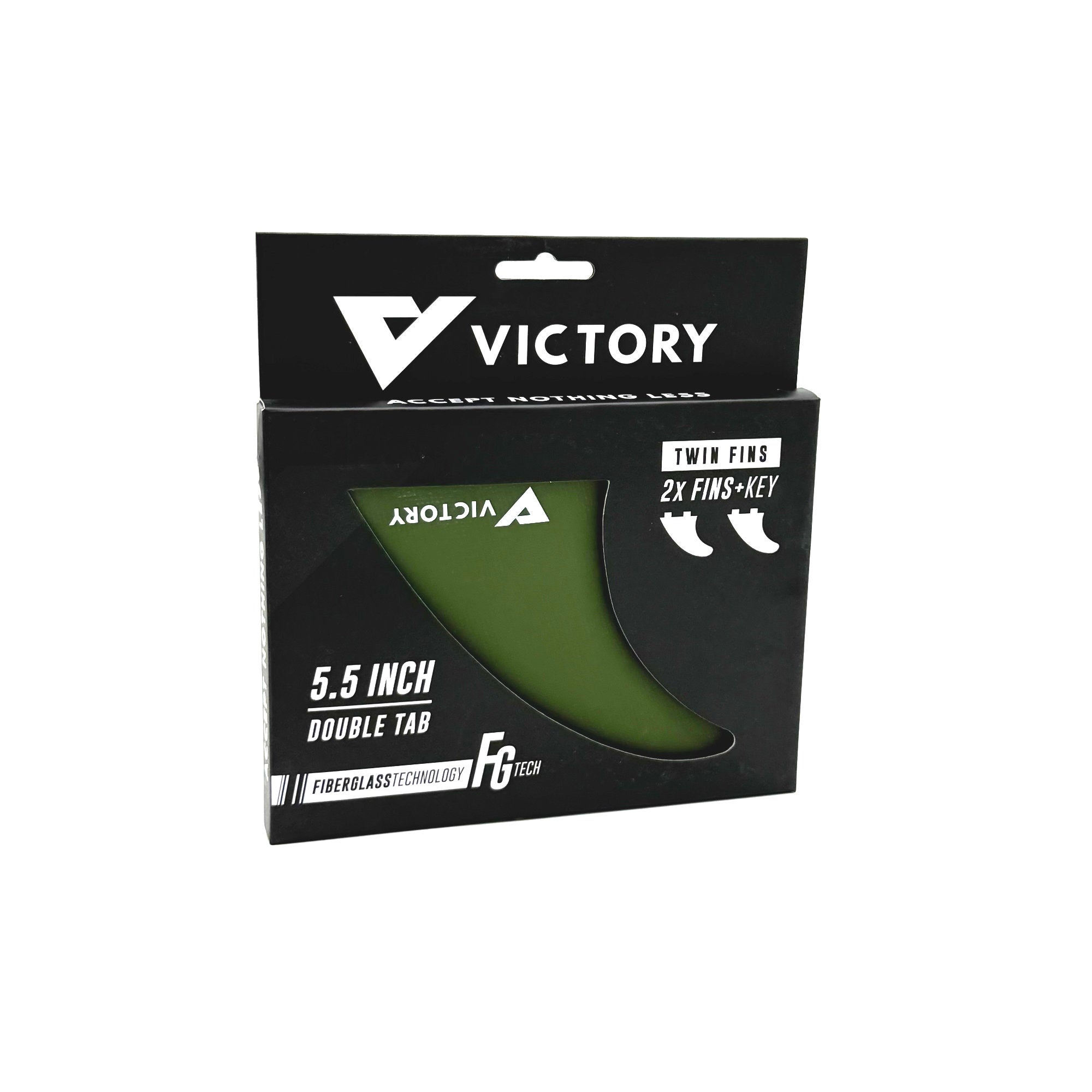VICTORY - Twin Fins Set Fiberglass - FCS Compatible