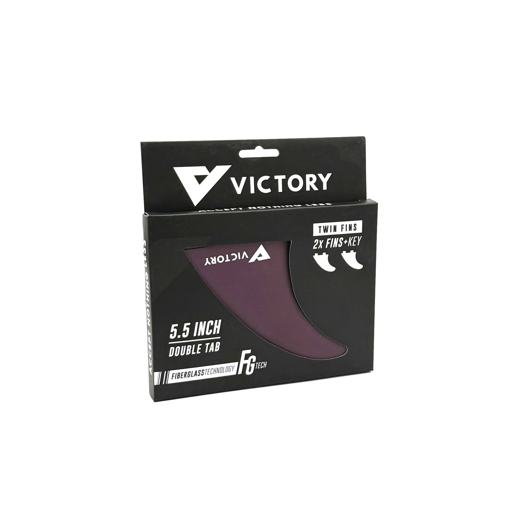 VICTORY - Twin Fins Set Fiberglass - FCS Compatible