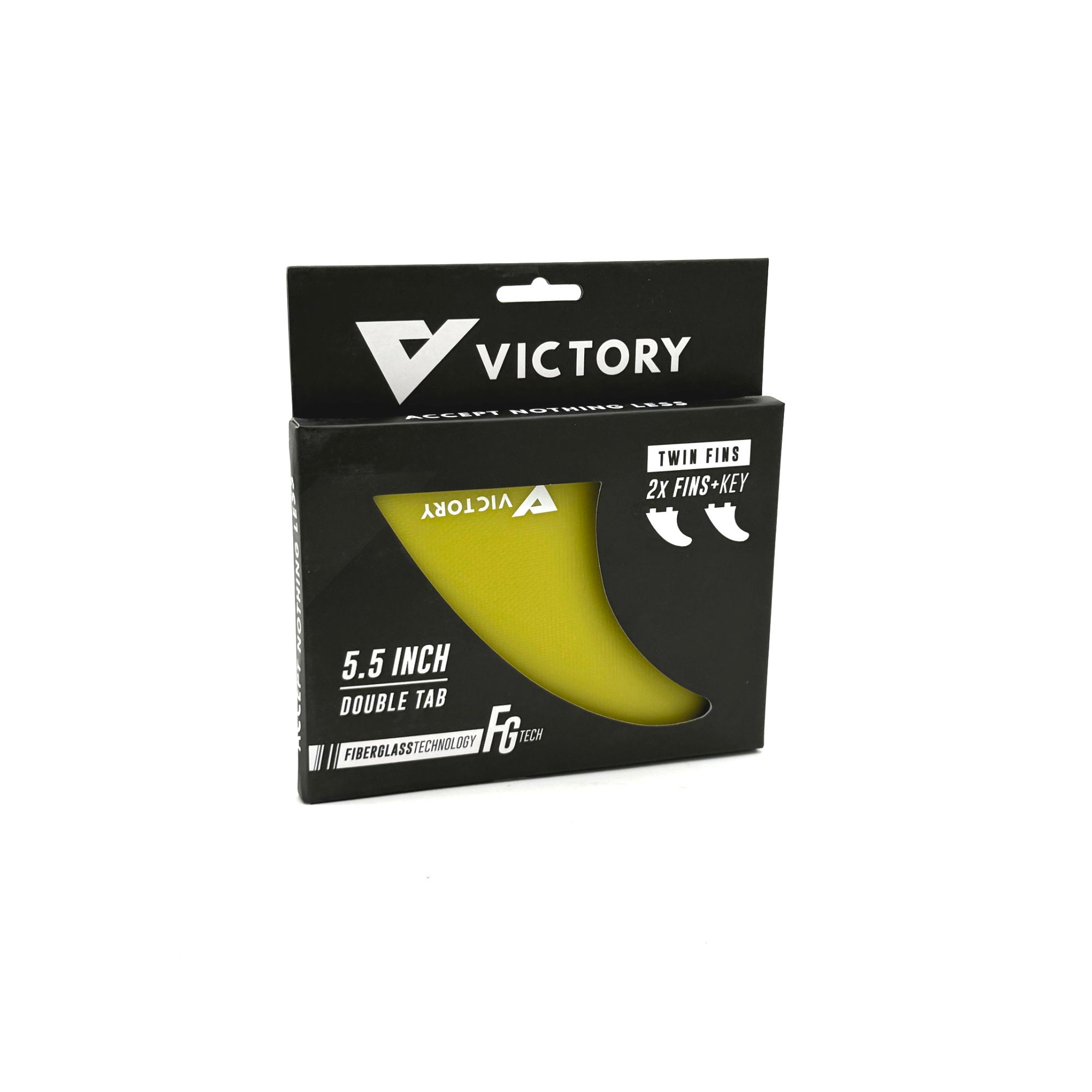 VICTORY - Twin Fins Set Fiberglass - FCS Compatible