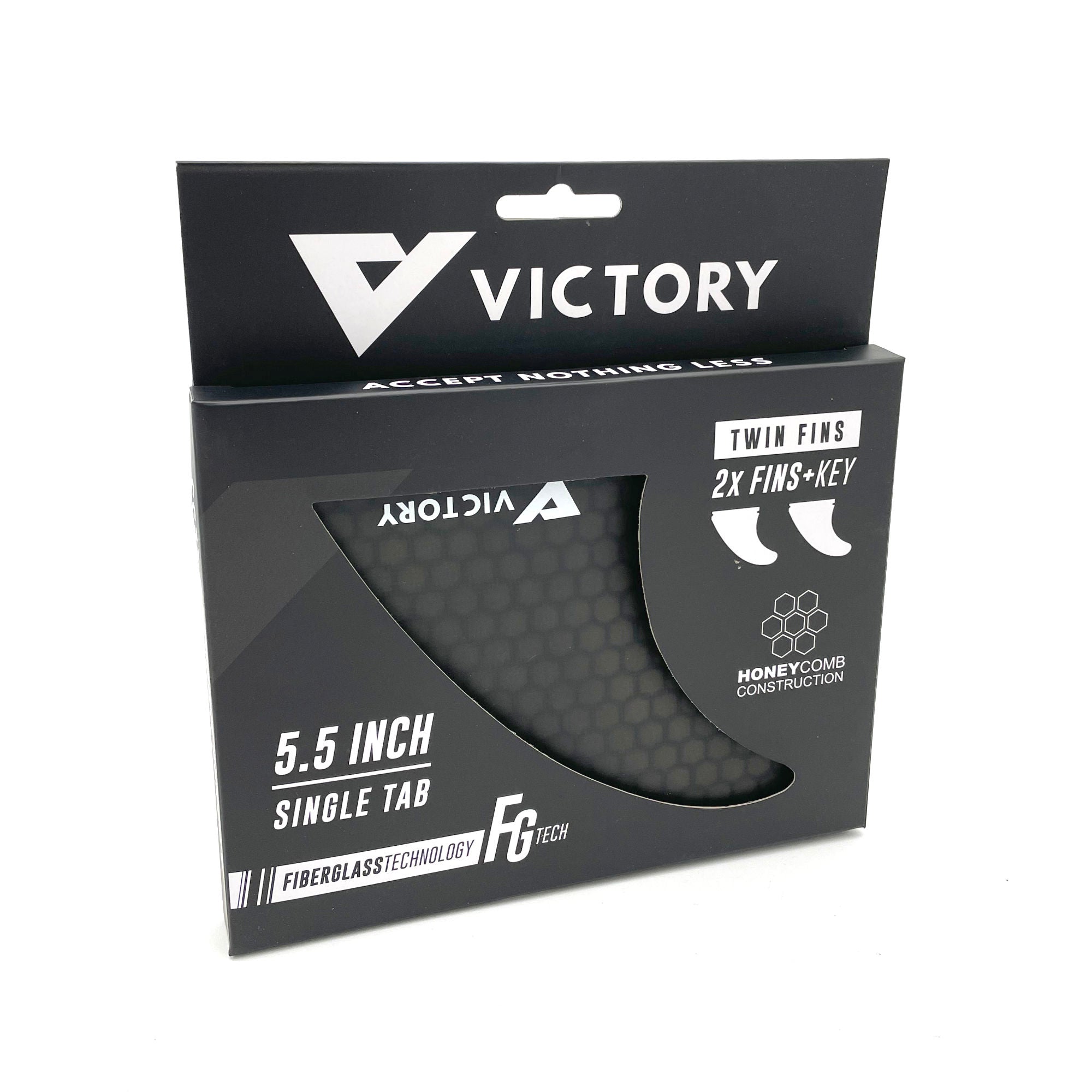 VICTORY - Quillas twin - Fiberglass Honeycomb - Compatible con Futures - Smoke