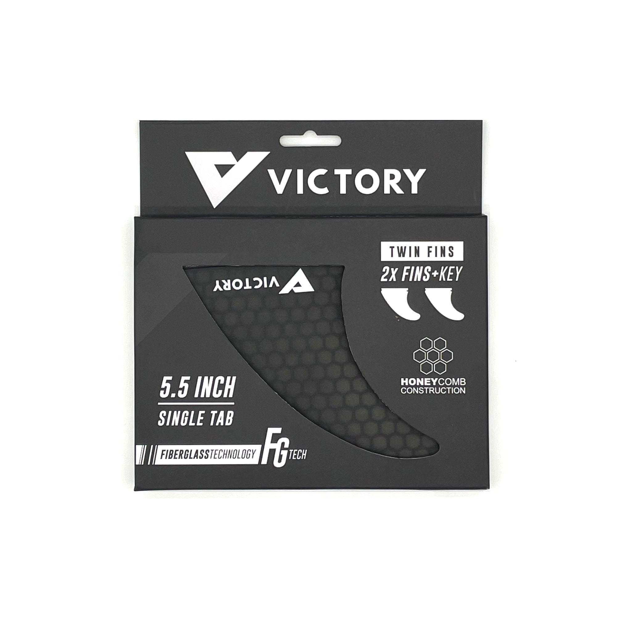 VICTORY - Quillas twin - Fiberglass Honeycomb - Compatible con Futures - Smoke