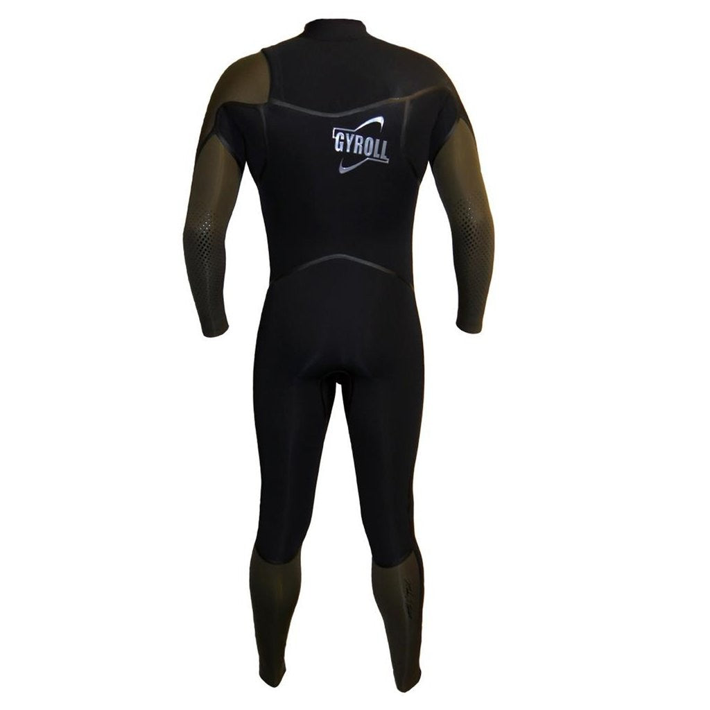 GYROLL Wetsuit - 4/3mm Shield Front Zip - Black/Green