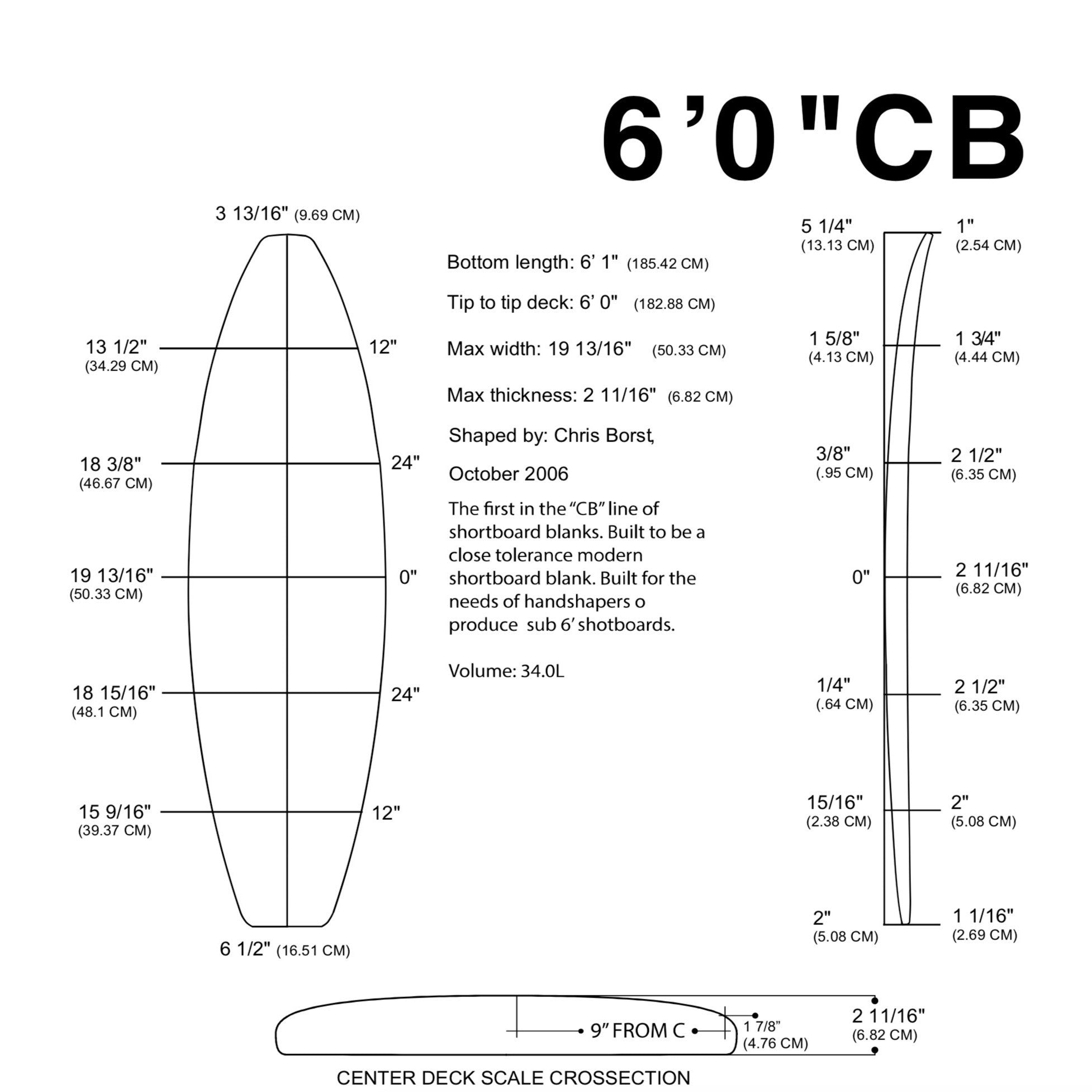 Pain de mousse MILLENNIUM - 6'0" CB BLUE