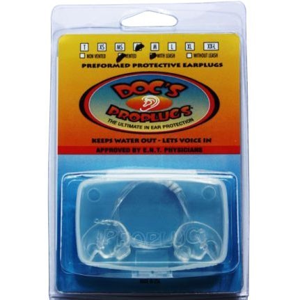 DOC'S PRO PLUGS - Earplugs with leash - Non-ventilated - Blue