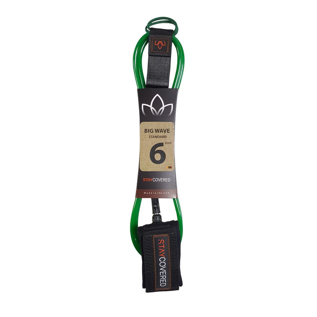 STAY COVERED - Big Wave Leash Standard (8mm) - Green
