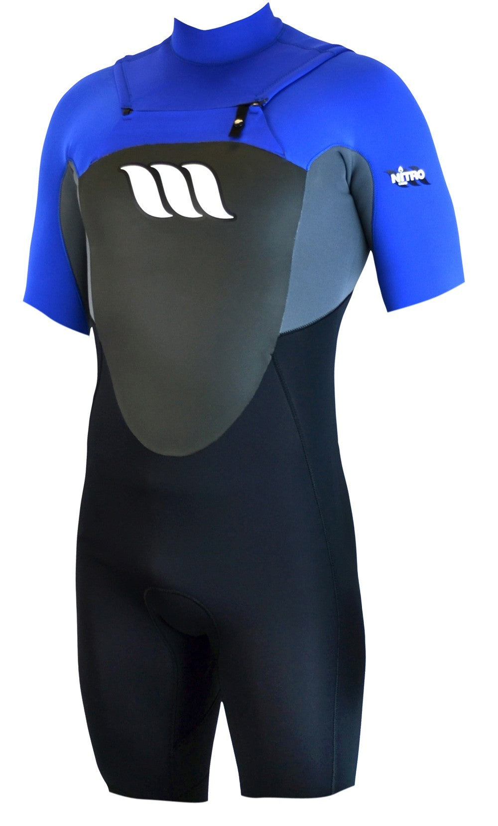 WEST - Combinaison surf - Nitro Shorty 2/2mm front zip - Blue / Charcoal