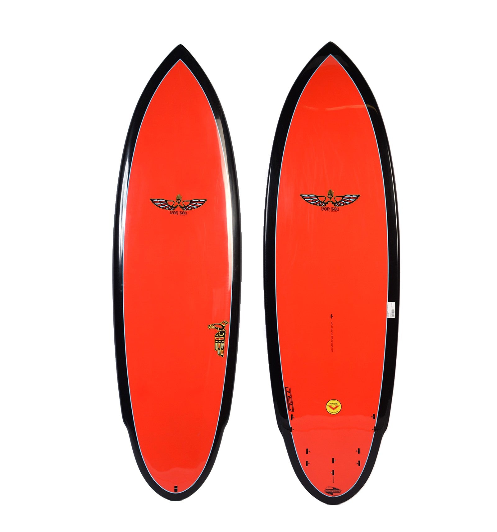 BOARDWORKS - Planche de Surf Von Sol Shadow red/black (epoxy)