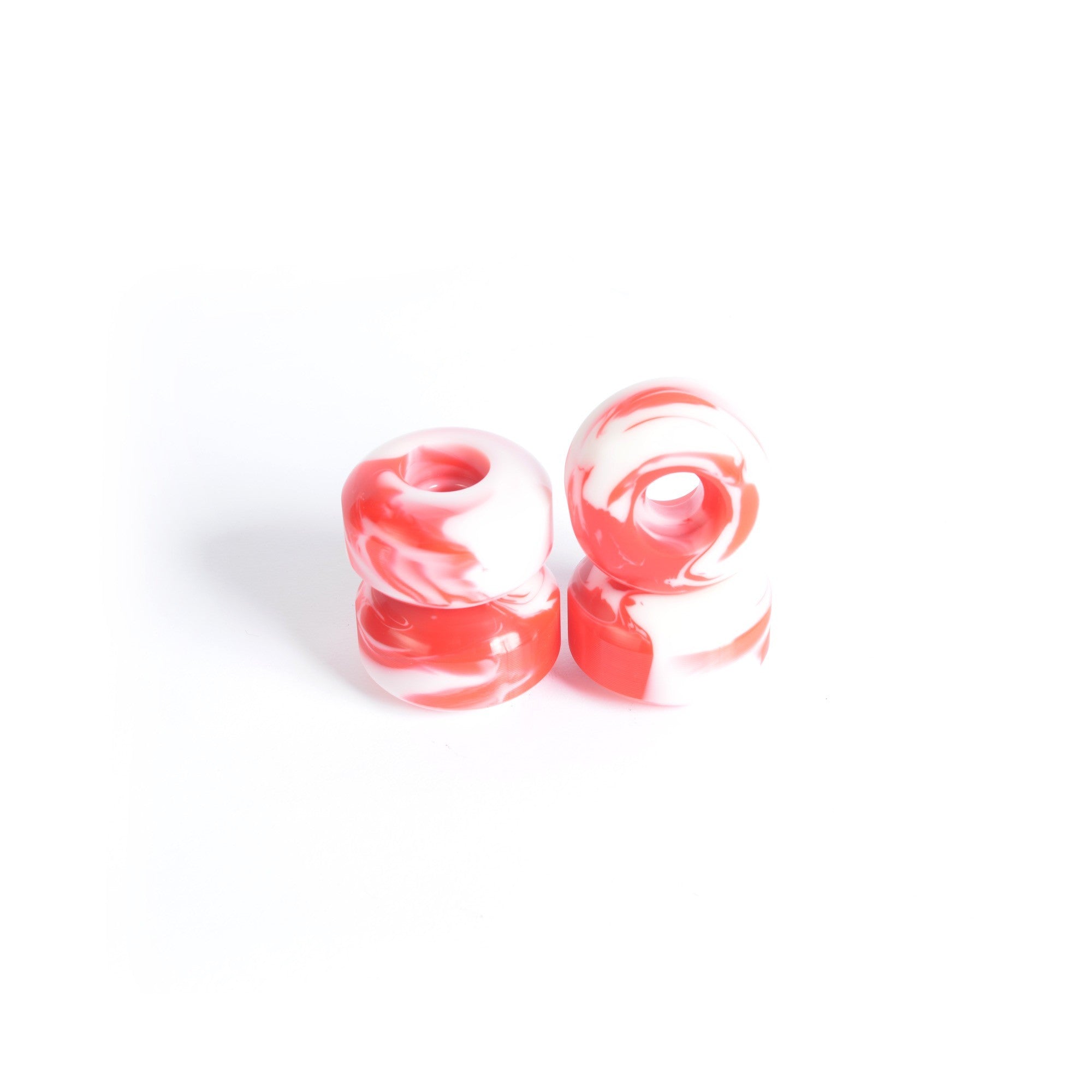 Roues skateboard - YOCAHER 52x30mm 99a - White/Red Swirl