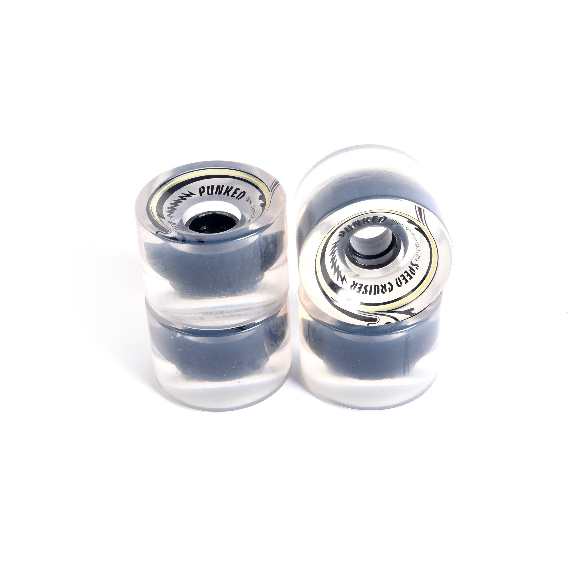 Roues skateboard - YOCAHER 70x52mm 78a - Clear