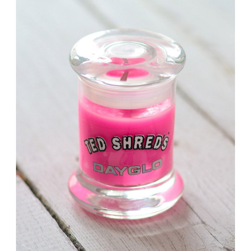 Bougie TED SHRED'S Surfwax Candle Dayglo - Rose 4 Oz