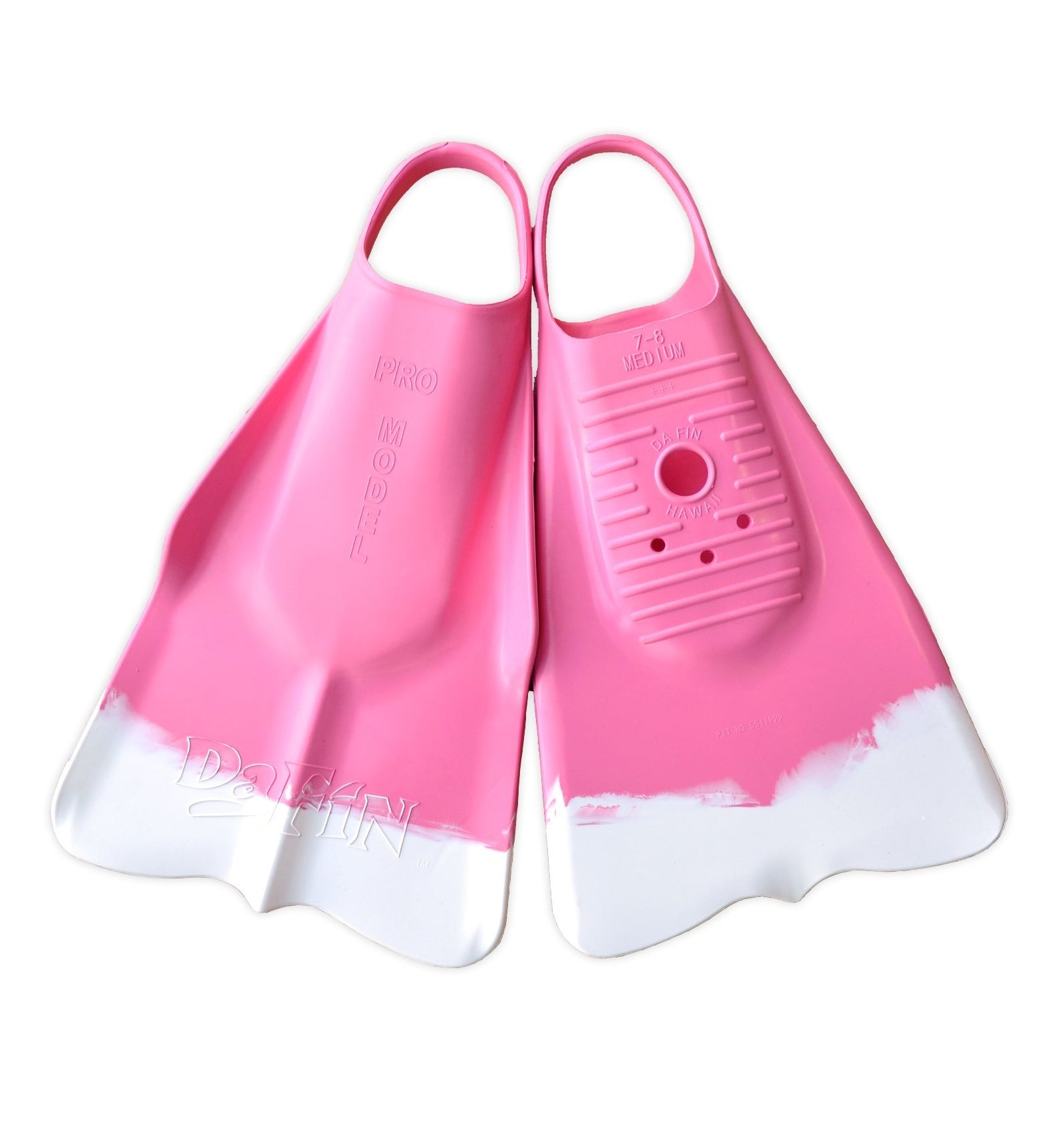 DA FIN - Palmes bodyboard et bodysurf - Pink / White