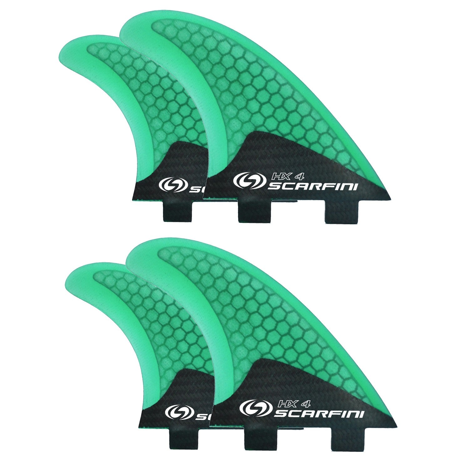 Set de 4 dérives SCARFINI HX4 Quad Carbon (taille L) (FCS)