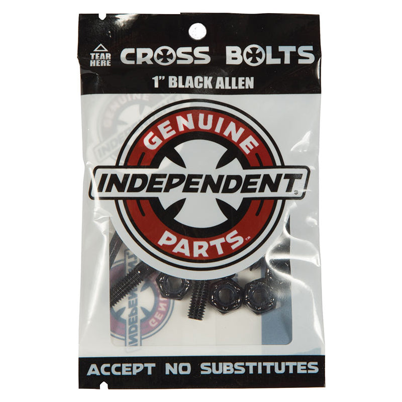 Independiente - Paquete de 8 tornillos - Allen 1 pulgada - Negro