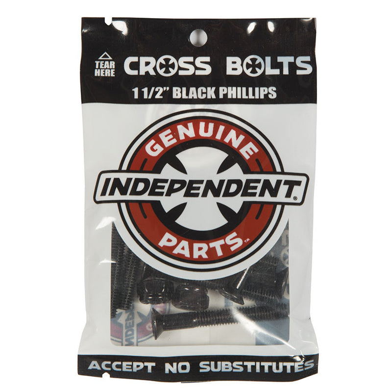 Independent - Paquete de 8 tornillos - Phillips 1.5 pulgadas - Negro