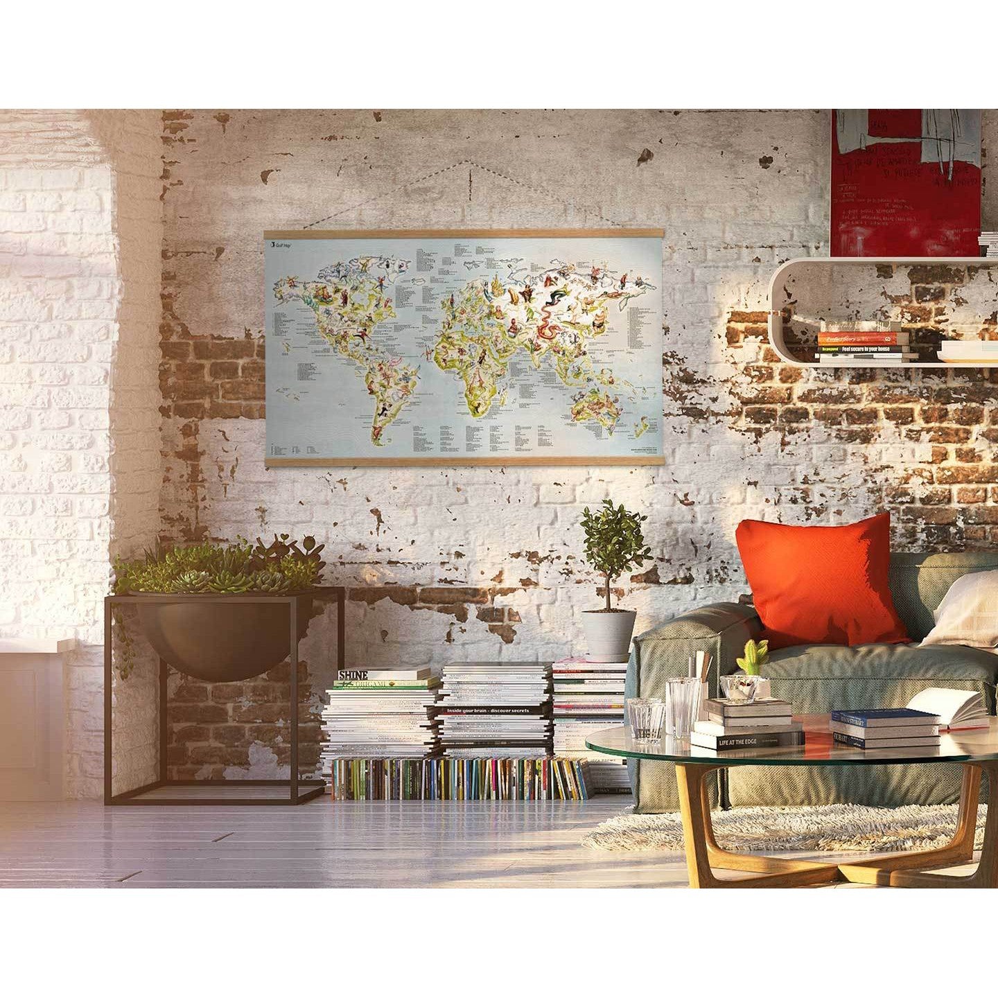 Awesome Maps - Poster Carte du Monde - Golf Map