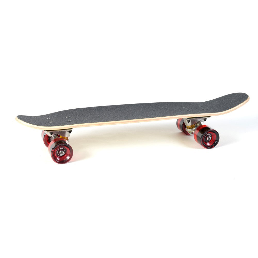 TRACKER Skateboard - Classic Small Wing Cruizer - Yellow 29' (73 cm) - Red Wheels